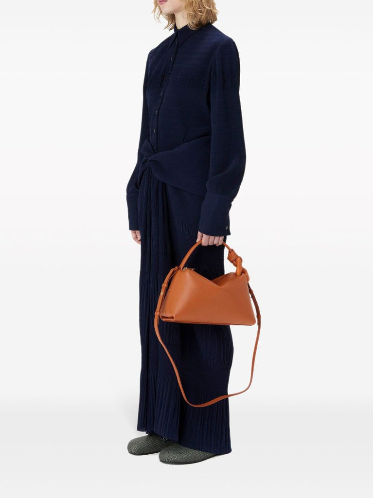 Brown Corner Leather Tote Bag