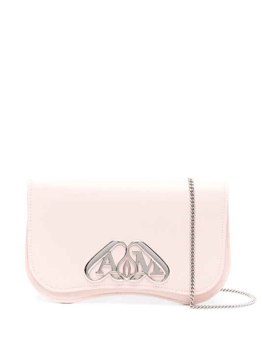Pink the Seal Leather Cross Body Bag