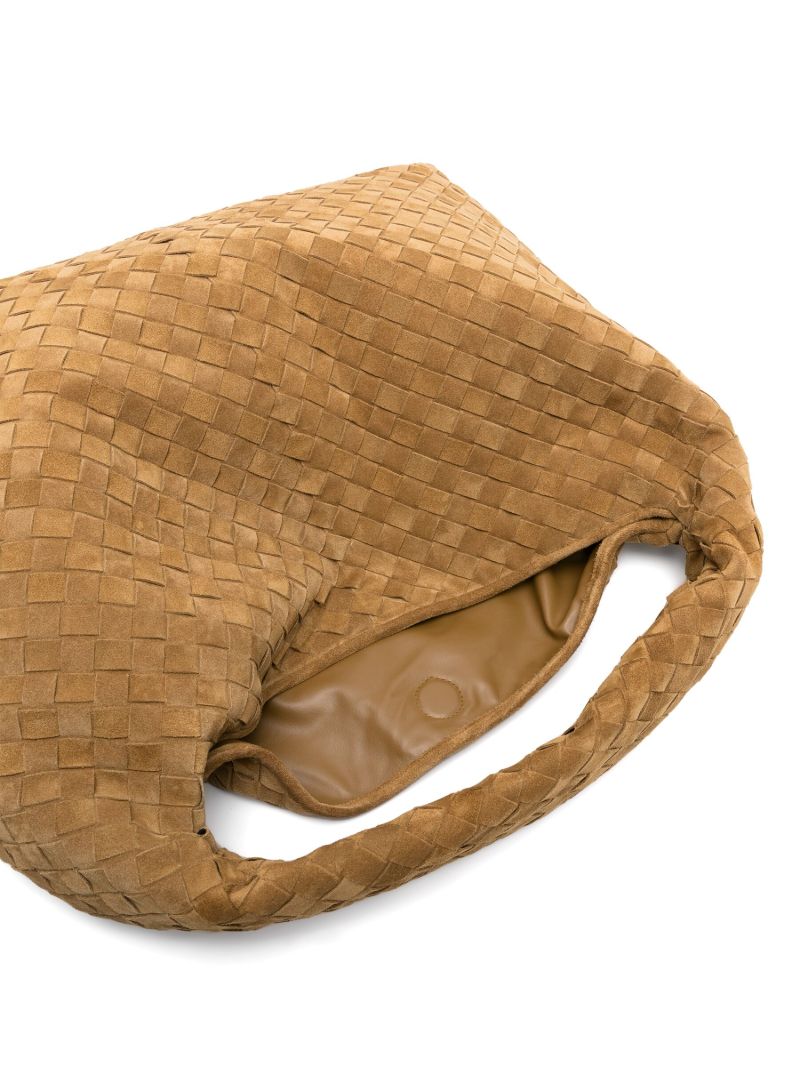 Brown Large Hop Suede Shoulder Bag