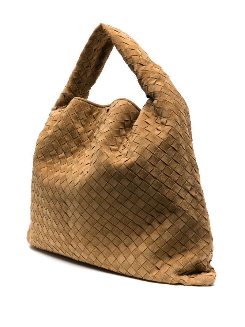 Brown Large Hop Suede Shoulder Bag