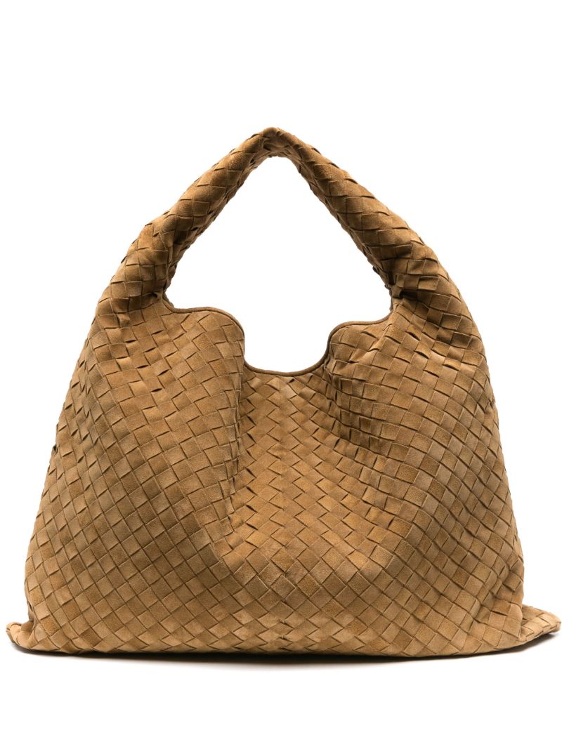 Brown Large Hop Suede Shoulder Bag