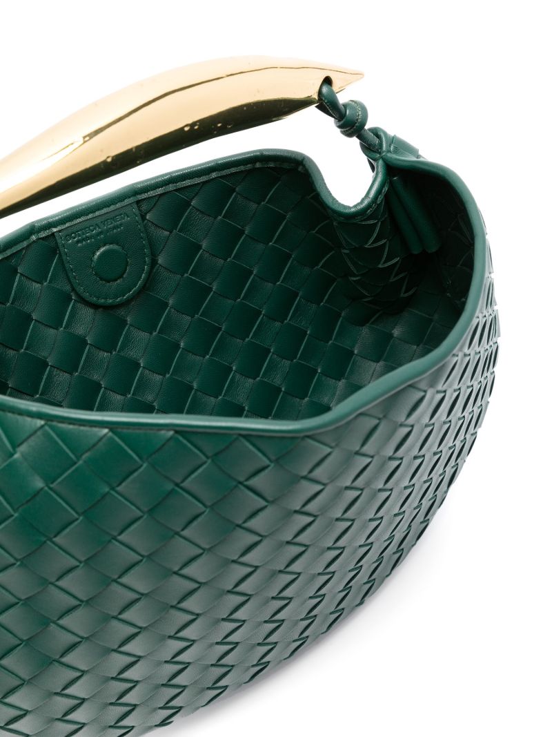 Green Classic Sardine Leather Top Handle Bag