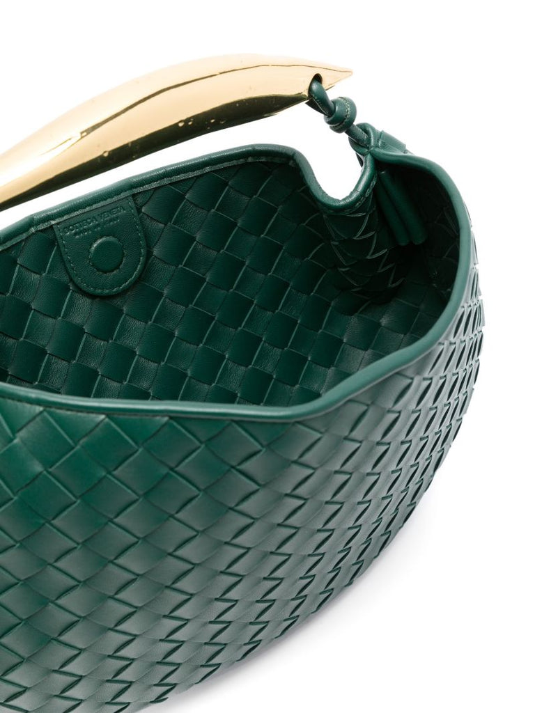 Green Classic Sardine Leather Top Handle Bag