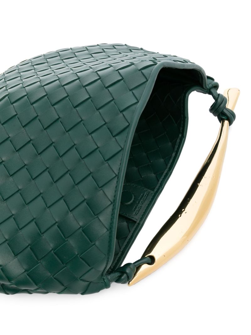 Green Classic Sardine Leather Top Handle Bag