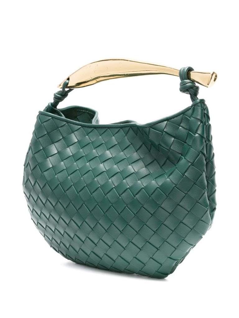 Green Classic Sardine Leather Top Handle Bag