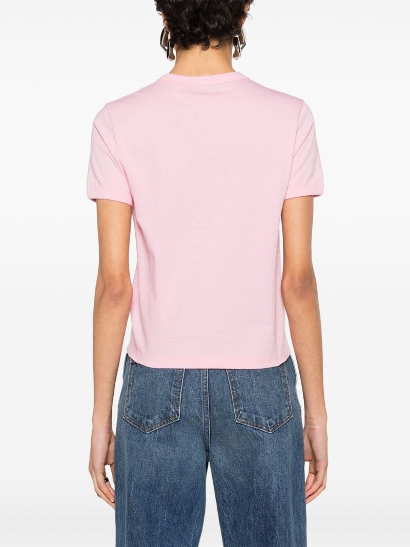 Pink Logo-print Cotton T-shirt