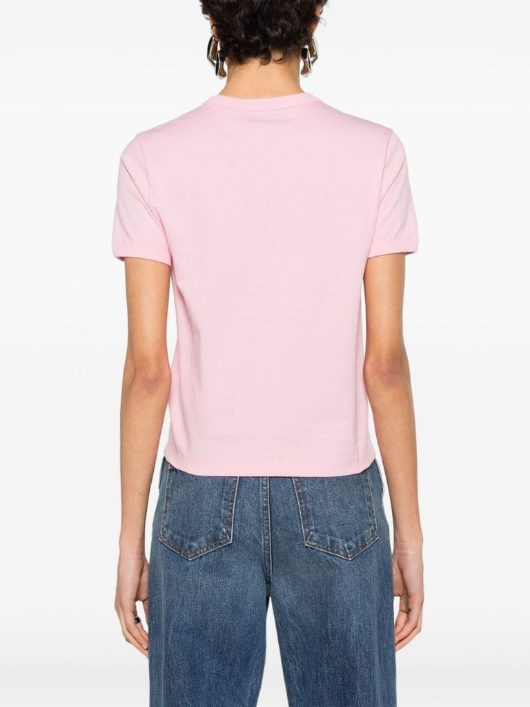 Pink Logo-print Cotton T-shirt