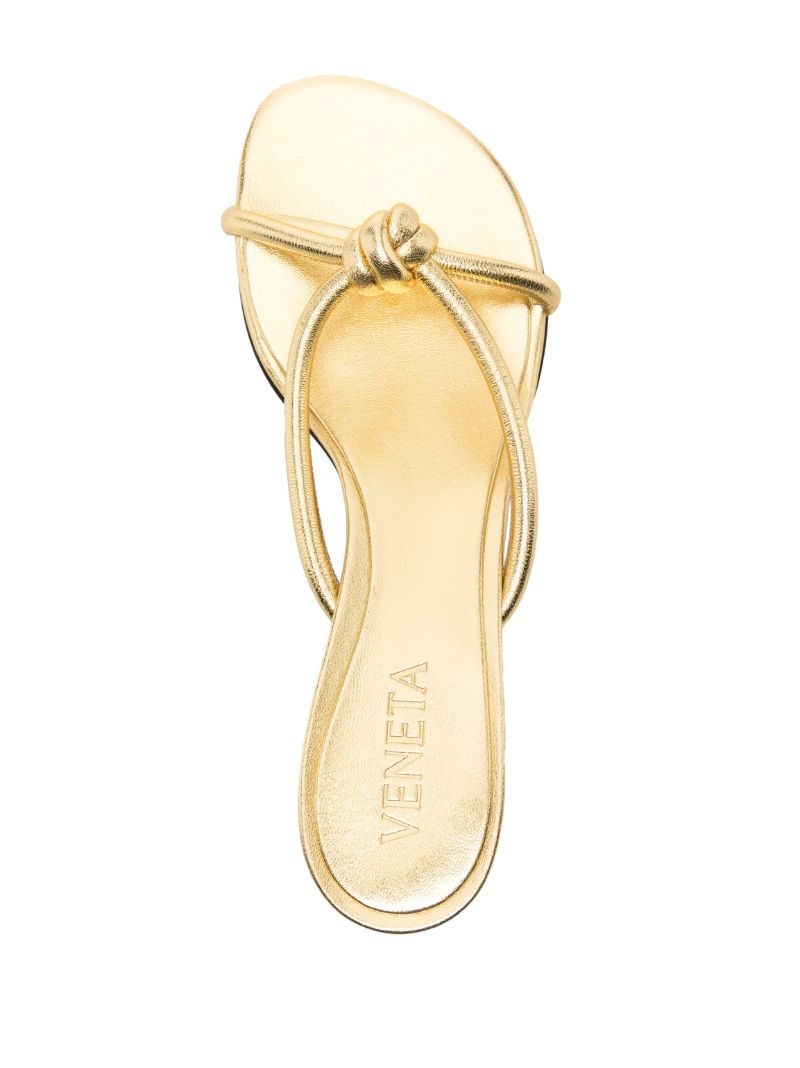 Gold-tone Blink 50 Leather Mules