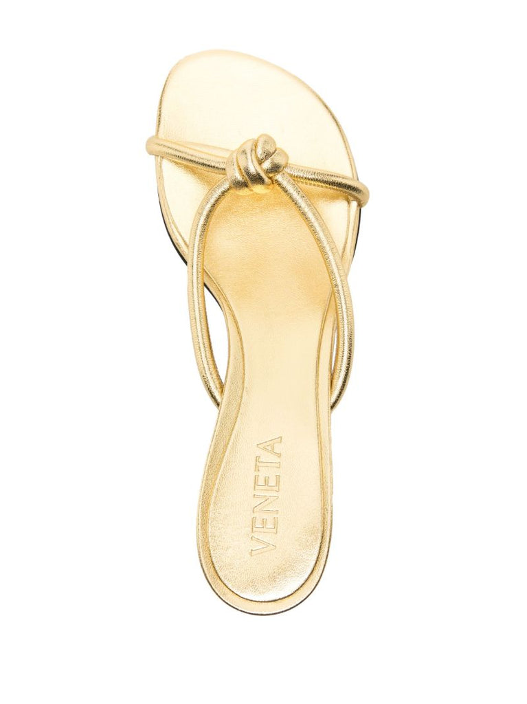 Gold-tone Blink 50 Leather Mules