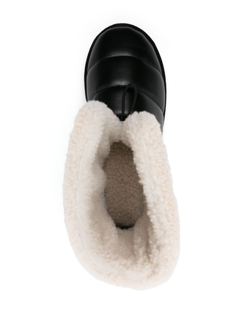 Black Shearling-lined Leather Boots