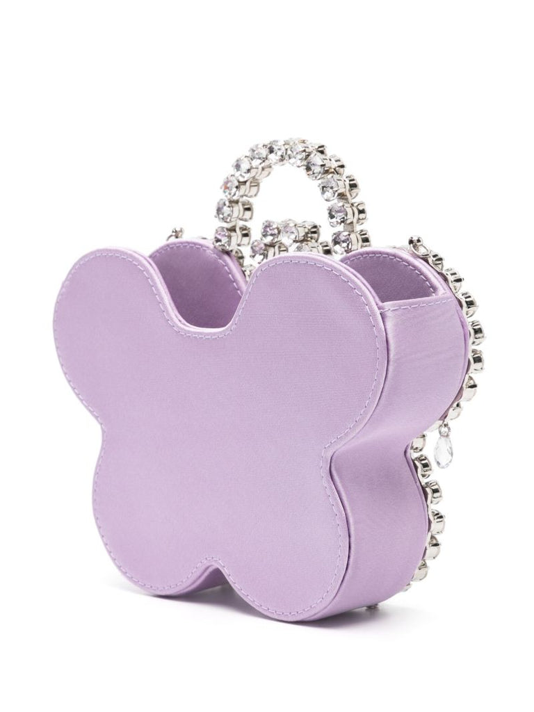 Purple Flower Satin Mini Bag