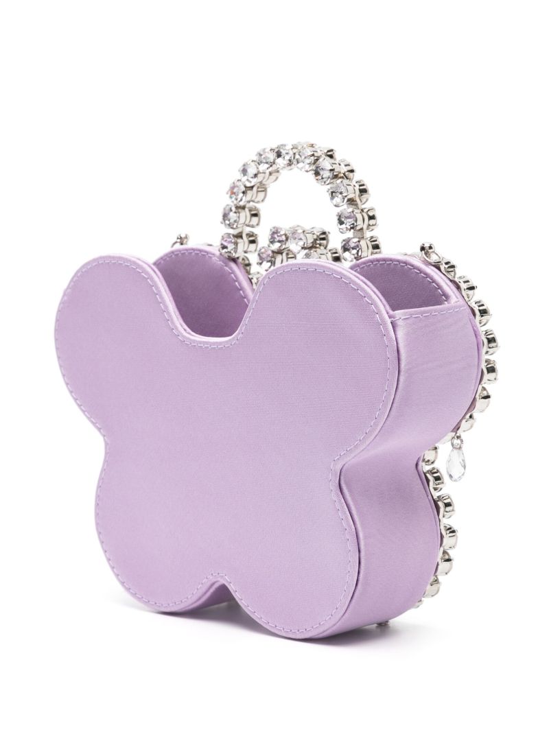 Purple Flower Satin Mini Bag