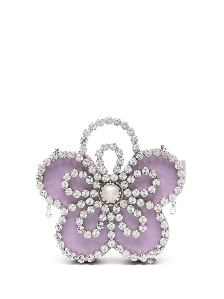 Purple Flower Satin Mini Bag