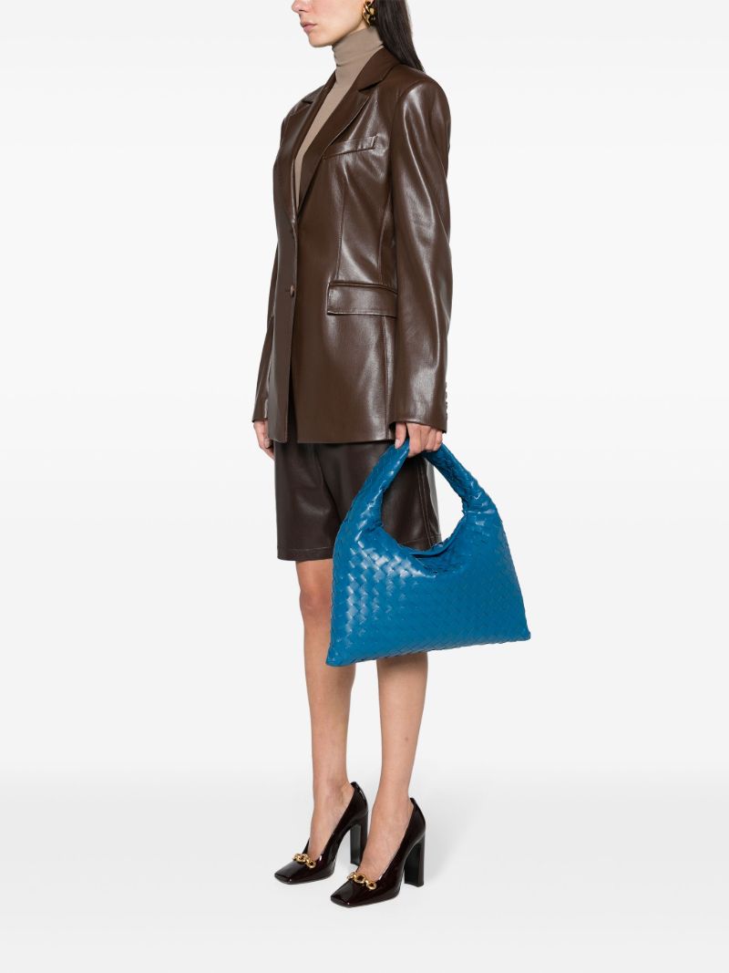 Blue Small Hop Leather Shoulder Bag