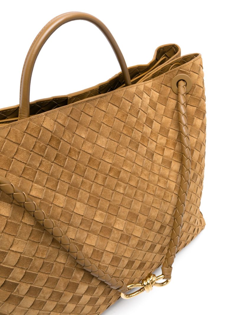 Neutral Large Andiamo Suede Tote Bag