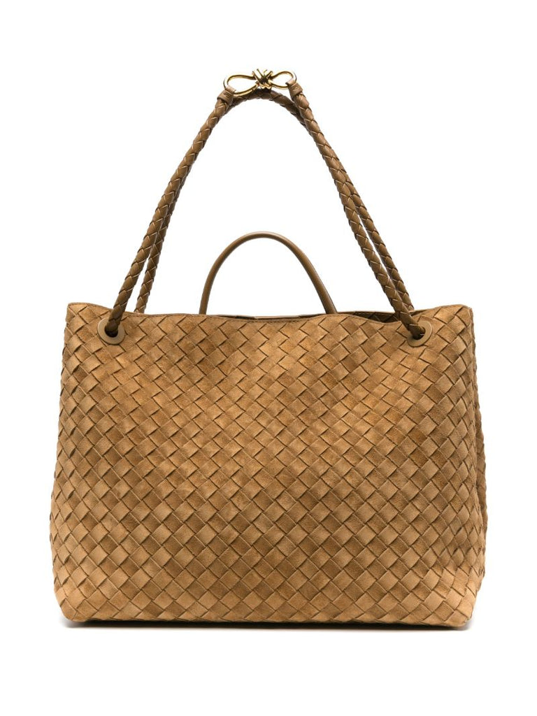 Neutral Large Andiamo Suede Tote Bag