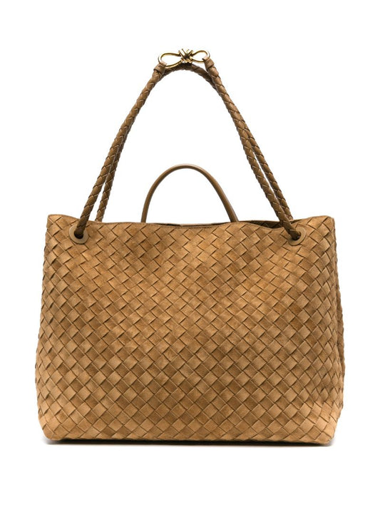 Neutral Large Andiamo Suede Tote Bag