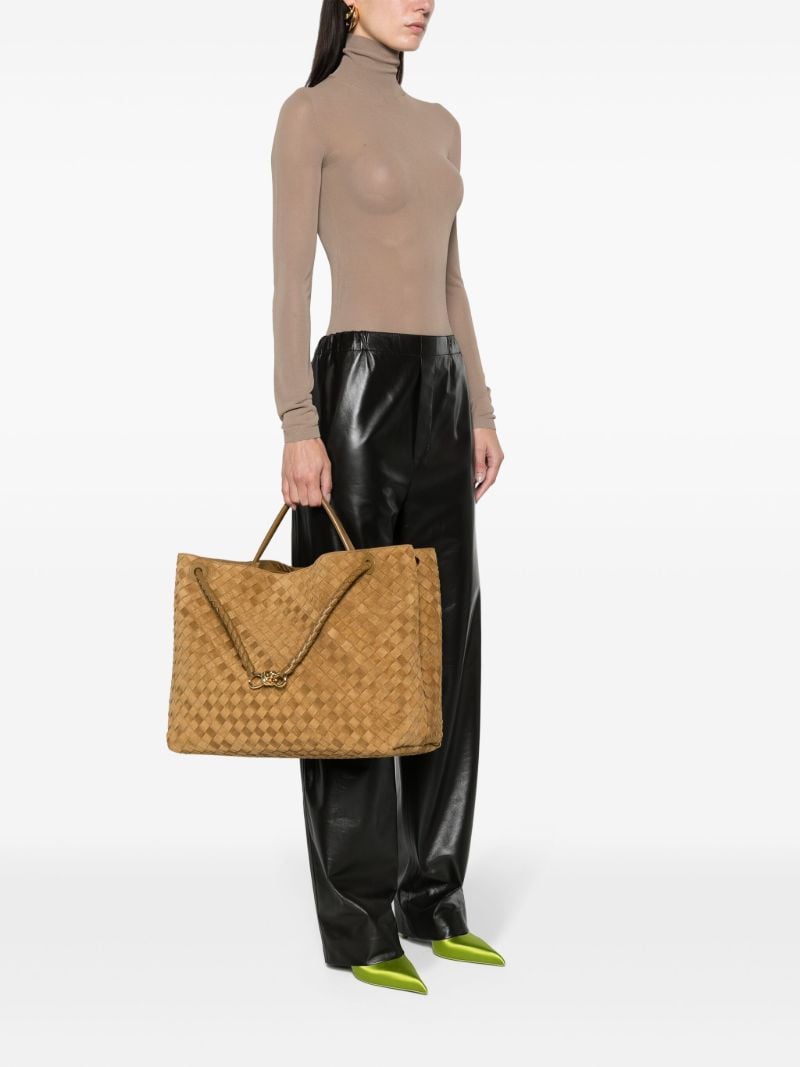 Neutral Large Andiamo Suede Tote Bag