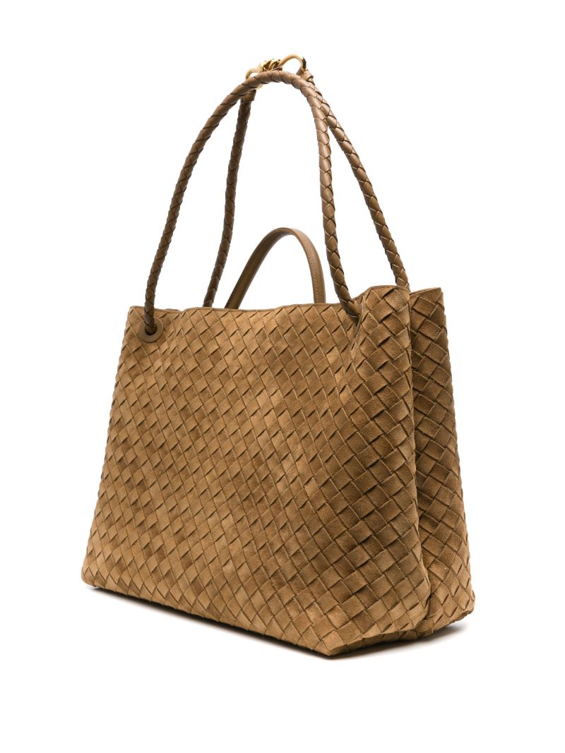 Neutral Large Andiamo Suede Tote Bag