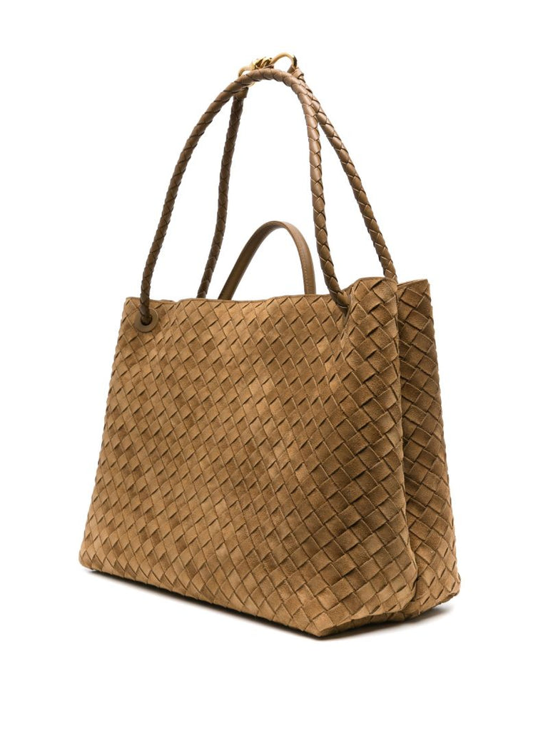 Neutral Large Andiamo Suede Tote Bag