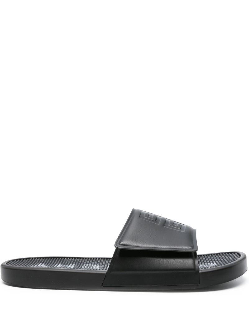 Black 4g Motif Slides