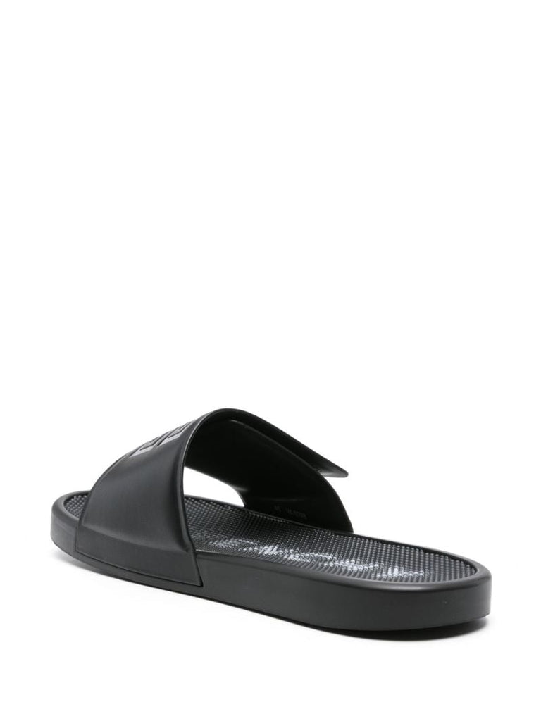 Black 4g Motif Slides