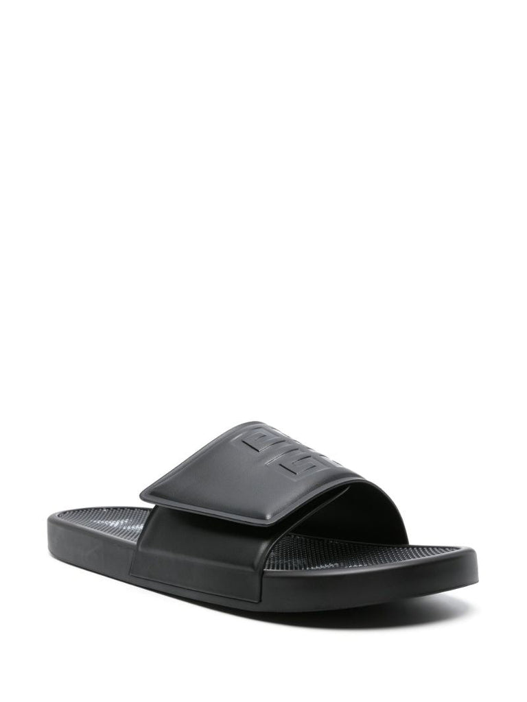 Black 4g Motif Slides