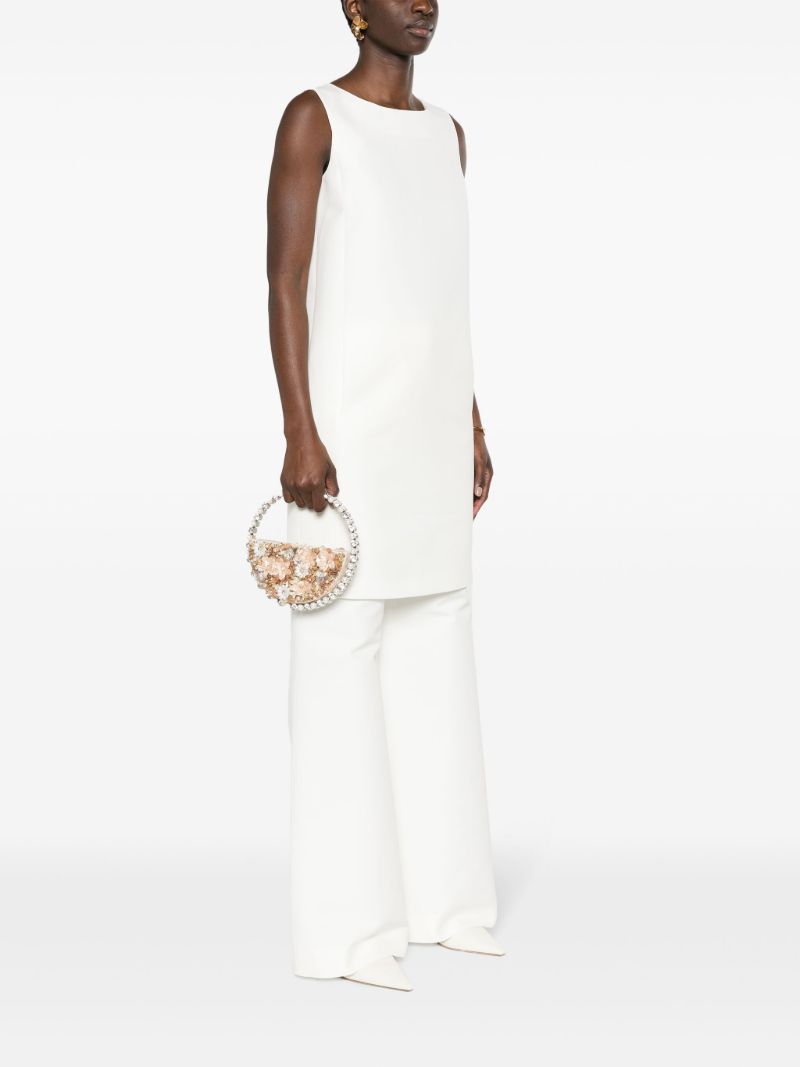 Brown Eternity Floral-appliquÃ_x0083_Â© Clutch Bag