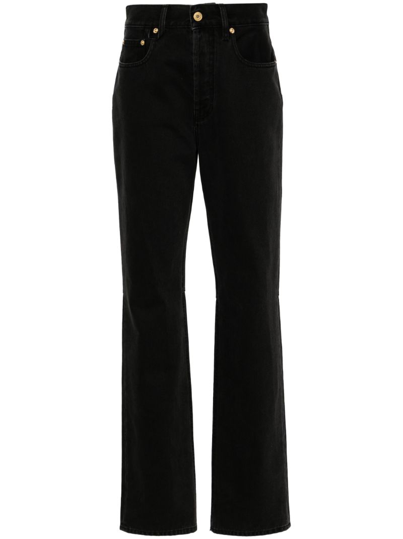Black De Nimes Droit Straight-leg Jeans