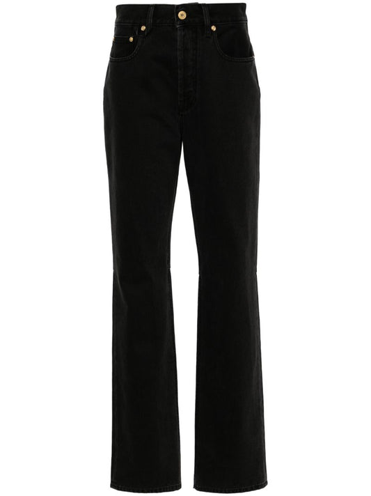 Black De Nimes Droit Straight-leg Jeans