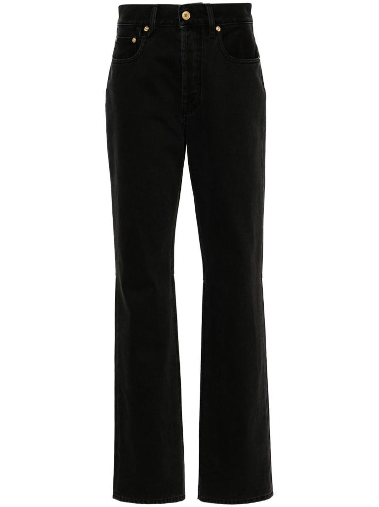 Black De Nimes Droit Straight-leg Jeans