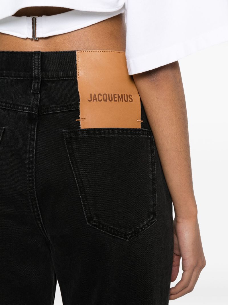 Black De Nimes Droit Straight-leg Jeans