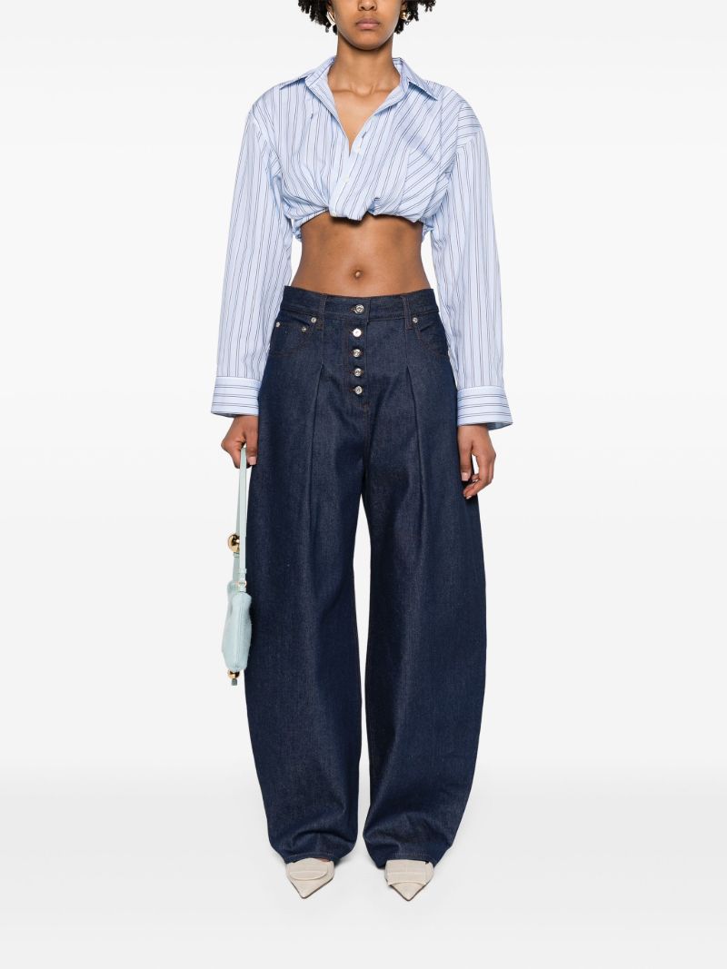 Blue Le De-nimes Ovalo Balloon Jeans