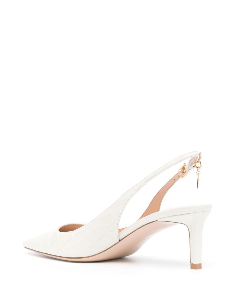 White Angelina 55 Leather Pumps