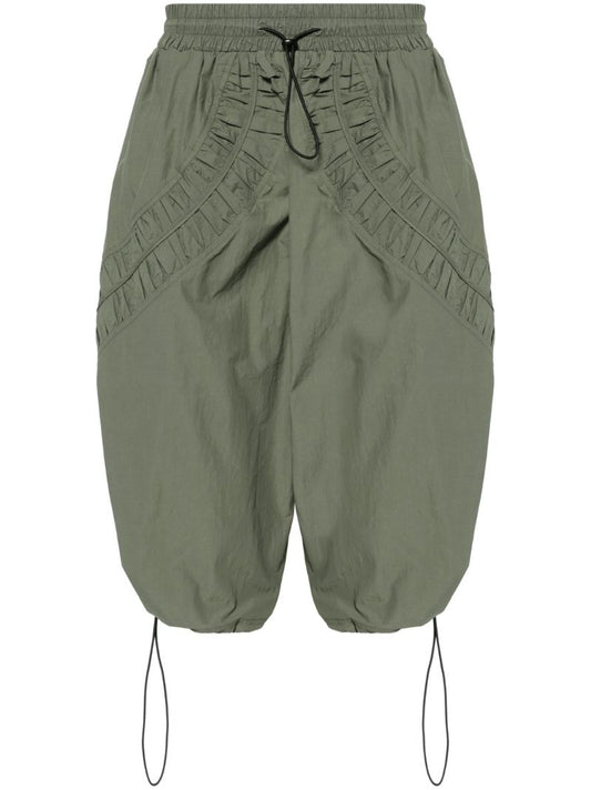 Green Fossil Drop-crotch Shorts