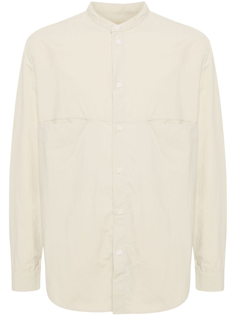 Neutral Liam Band-collar Shirt