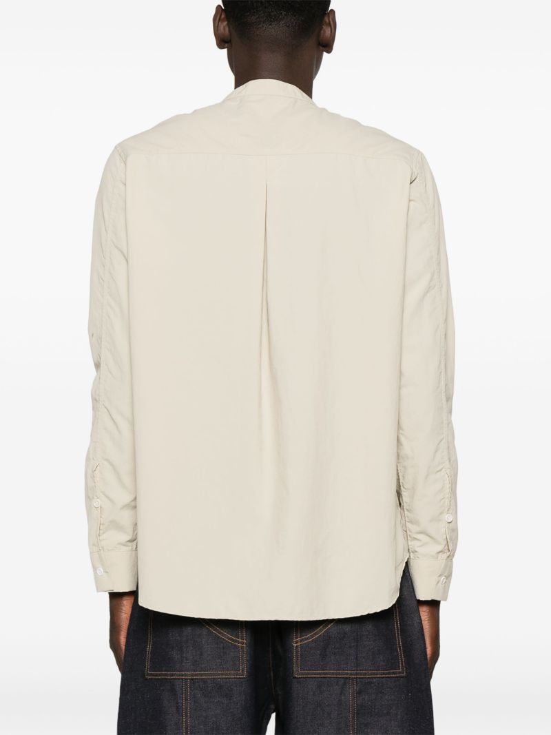 Neutral Liam Band-collar Shirt