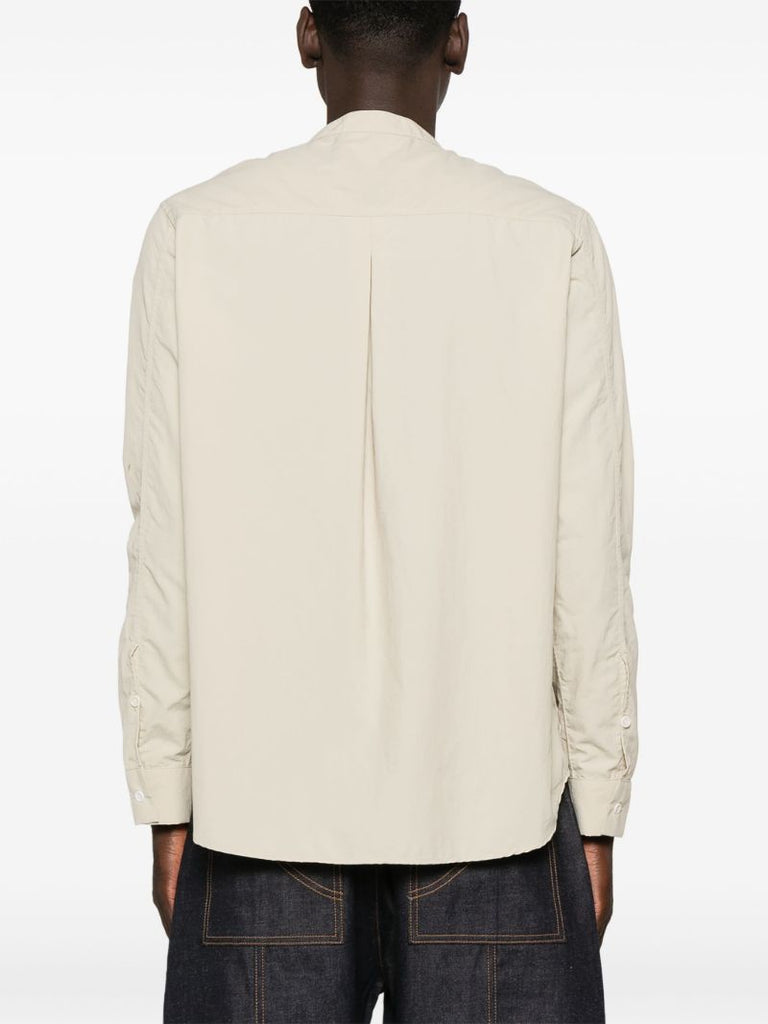 Neutral Liam Band-collar Shirt