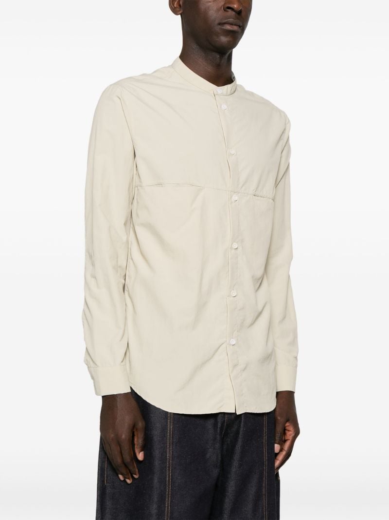 Neutral Liam Band-collar Shirt