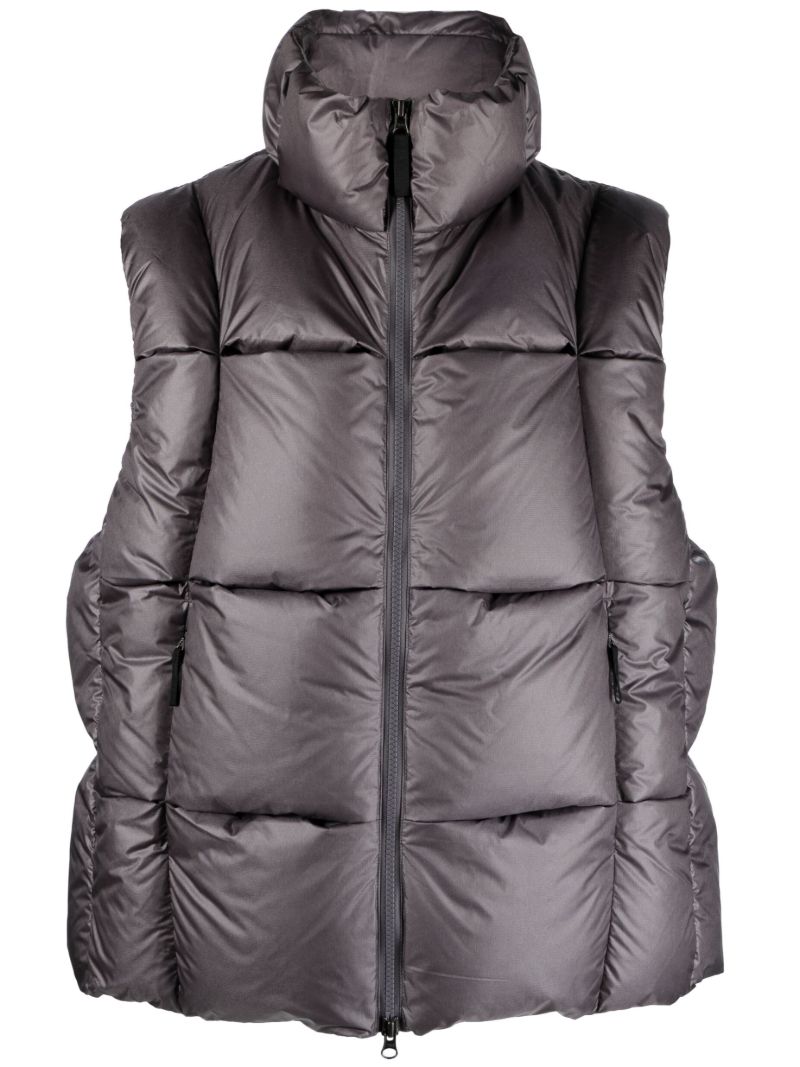 Grey Three-dimensional Quilted Vest