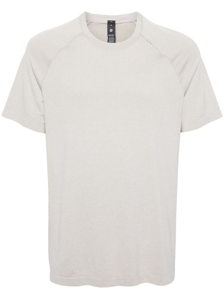 White Metal Vent Seamless  T-shirt