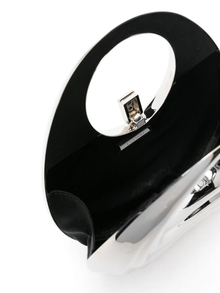 Silver-tone Meleni Metallic Mini Bag