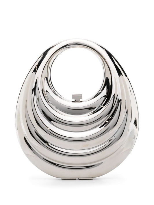 Silver-tone Meleni Metallic Mini Bag