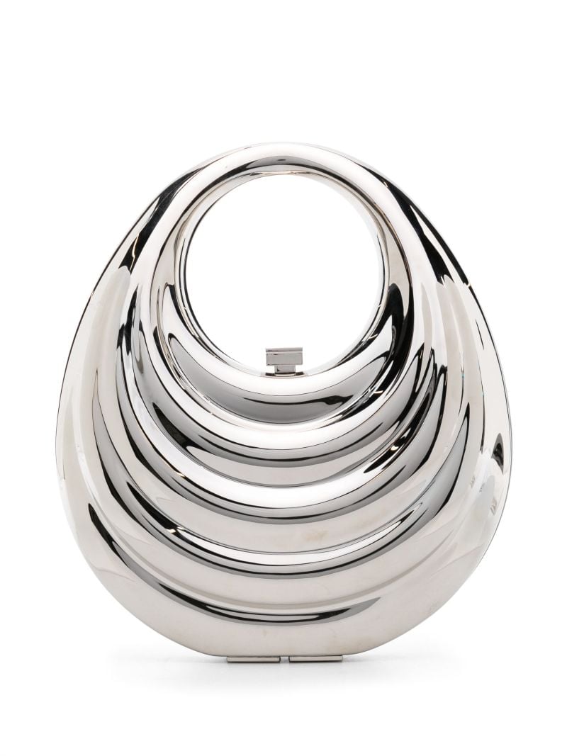 Silver-tone Meleni Metallic Mini Bag