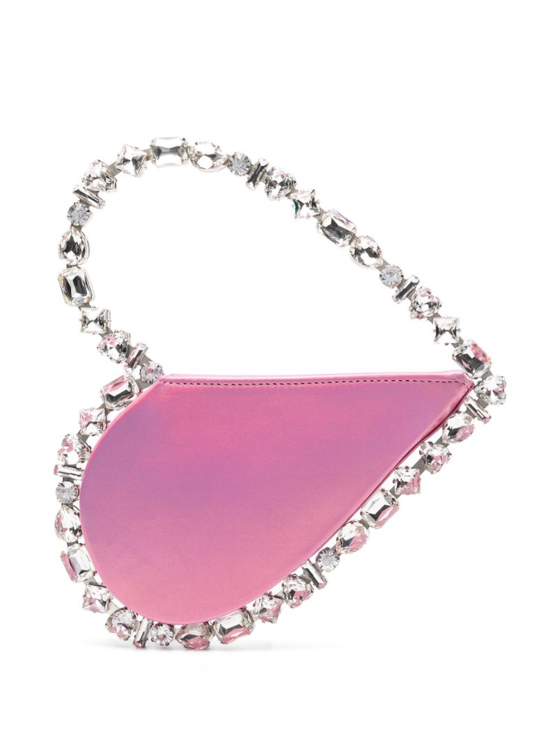 Pink Taliya Leather Clutch Bag