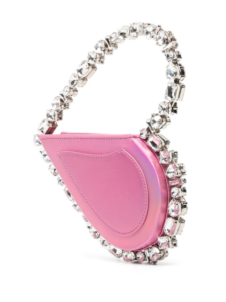 Pink Taliya Leather Clutch Bag