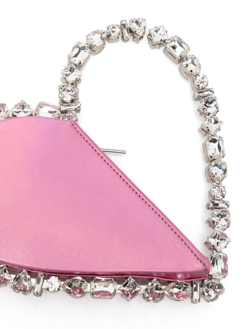 Pink Taliya Leather Clutch Bag