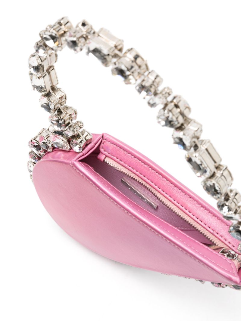 Pink Taliya Leather Clutch Bag