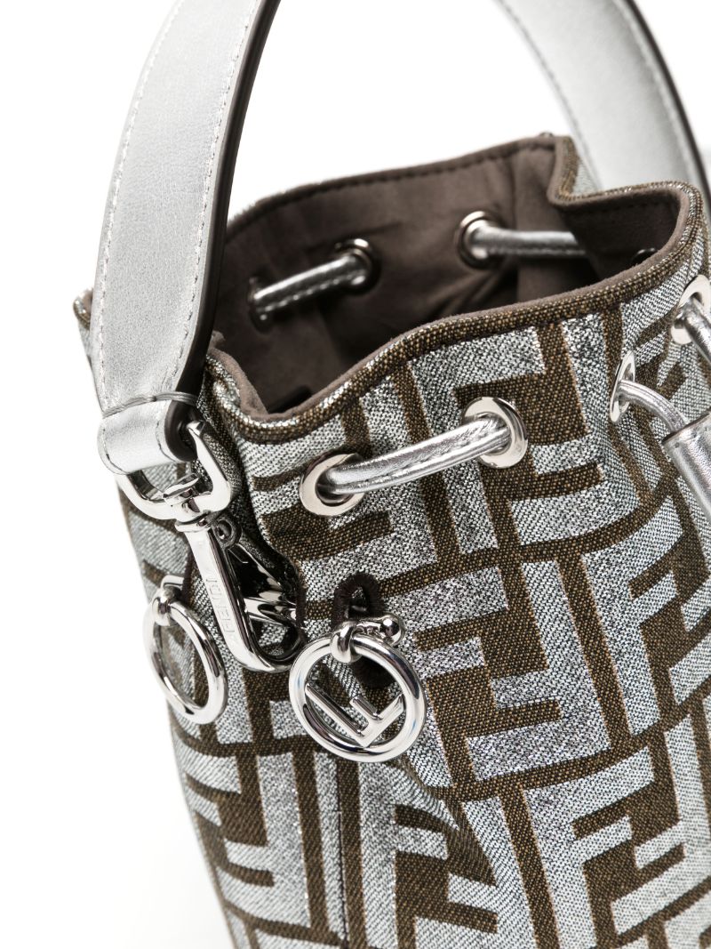 Silver Mon Tresor Mini Bucket Bag
