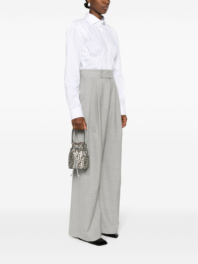 Silver Mon Tresor Mini Bucket Bag
